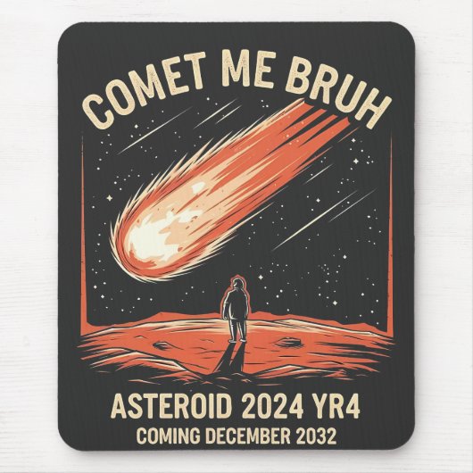 小惑星2024 YRおもしろい4彗星 マウスパッド (正面)