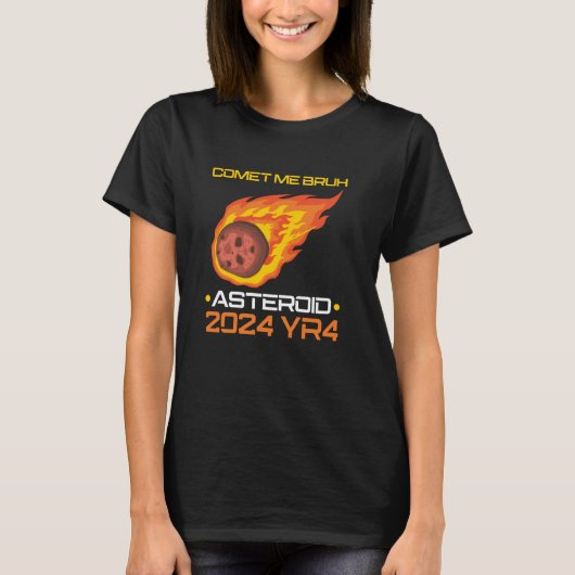 小惑星2024 YR4彗星 Tシャツ (正面)