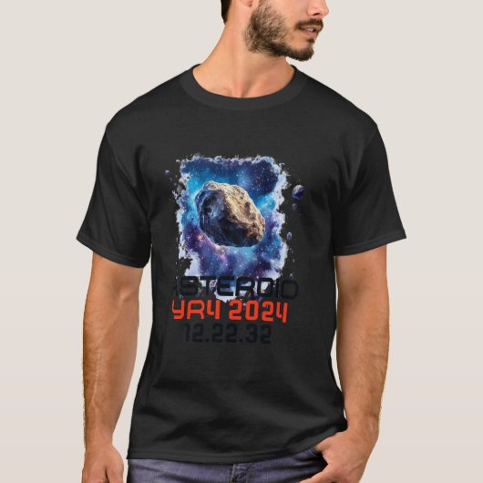 小惑星 2024 YR4 小惑星 2032年12月 宇宙のスペース Tシャツ (正面)