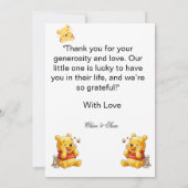 「小感謝していさい子には甘い笑い：ベビー感謝してい 招待状 (裏面)