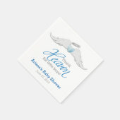 小感謝してい男の子の赤ちゃんシャワーのナプキンスのための天国 スタンダードカクテルナプキン (角)