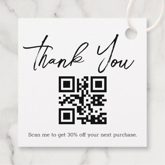 小感謝してい規模企業のqrコード割引 フェイバータグ (裏面)