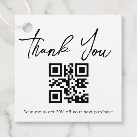 小感謝してい規模企業のqrコード割引 フェイバータグ (正面)