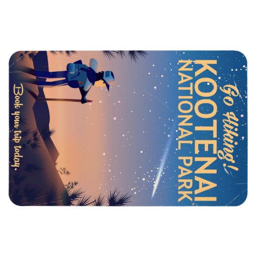 小手内国立公園ハイキング旅行ポスター マグネット (横)