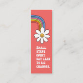 小手順やる気を起こさせる引用文ブックマーク スキニー名刺 (正面)