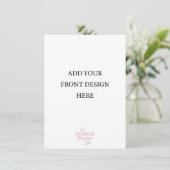 小招待状テンプレート（4.5 x 6.25インチ）  招待状 (スタンド正面)