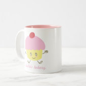 小指のベーカリーのカップケーキのマグ ツートーンマグカップ (正面左)