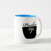 小指はティーカップのマグを持ち上げます ツートーンマグカップ (正面右)