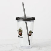 小指は門司を持ち上げます アクリルタンブラー (左)