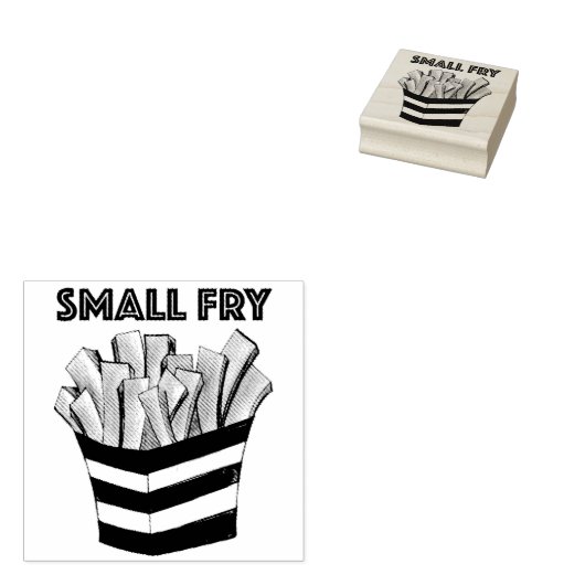 小揚げファストフードフライフランスのズチップスグルメ ラバースタンプ (押印)