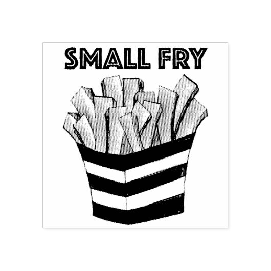 小揚げファストフードフライフランスのズチップスグルメ ラバースタンプ (インプリント)