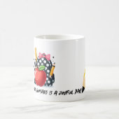 小教えさな人間は楽しい日だ コーヒーマグカップ (中央)