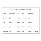 小文字から大文字へのアルファベット写真カード テーブルナンバー (裏面)