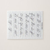 小文字の筆記体ガイド ジグソーパズル (横)