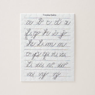 小文字の筆記体ガイド ジグソーパズル