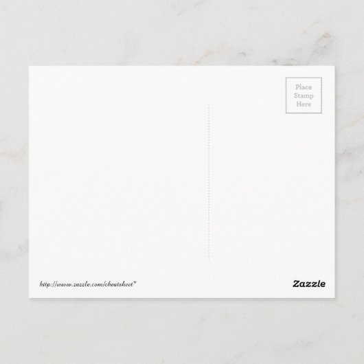 小文字の筆記体ガイド ポストカード (裏面)