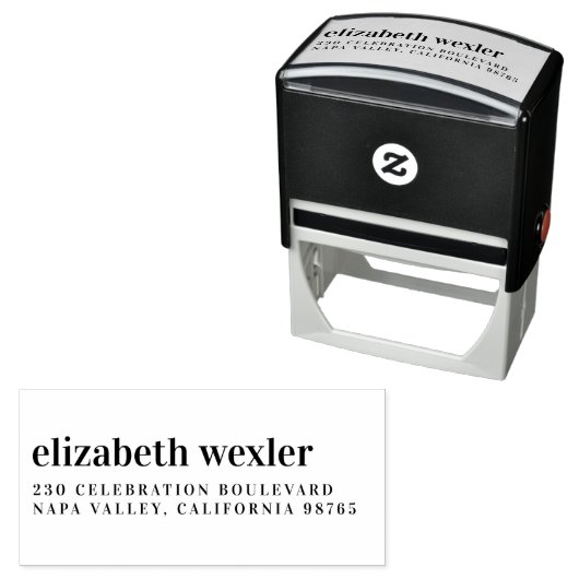 小文字はっきりした名のパーソナライズされた差出人住所 セルフインキングスタンプ (インサイチュ)