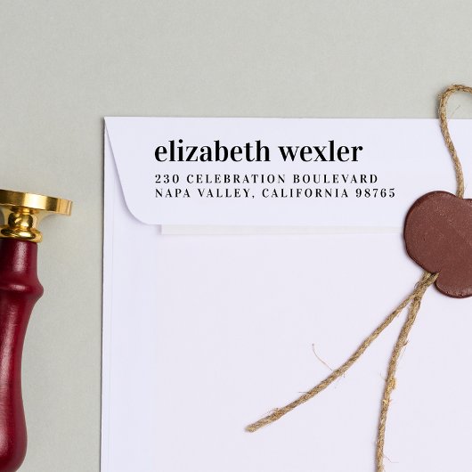 小文字はっきりした名のパーソナライズされた差出人住所 セルフインキングスタンプ