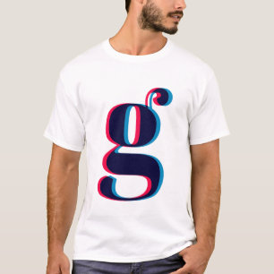 小文字GのAnaglyphicモノグラム Tシャツ
