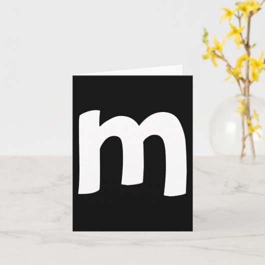 小文字m カード (黄色い花)