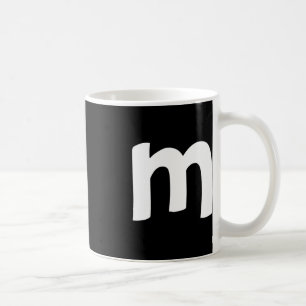 小文字m コーヒーマグカップ