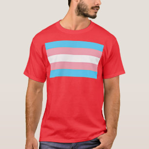 小旗シンプルトランスプライドトランスジェンダー権利L Tシャツ