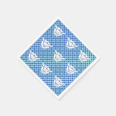 小日本のウサギ青 スタンダードカクテルナプキン (角)