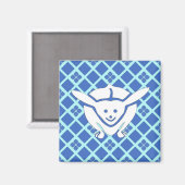 小日本のウサギ青 マグネット (正面/裏面)