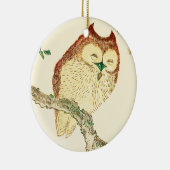 小日本の梟 セラミックオーナメント (右)