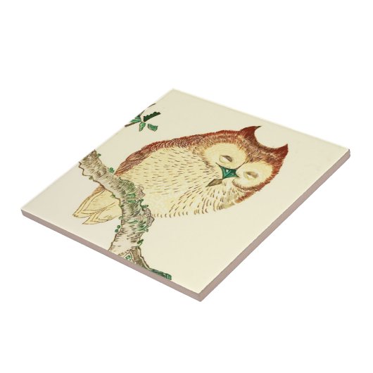 小日本の梟 タイル (側面)