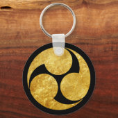 小早川日本の門フェイク金ゴールド キーホルダー (正面)