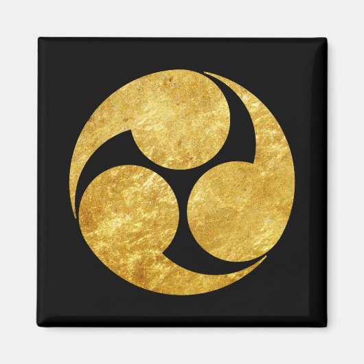 小早川日本の門フェイク金ゴールド マグネット (正面)