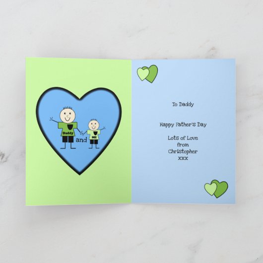 小最高の男の子の誕生日の挨拶から今までパパ カード (内部)