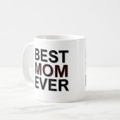 小最高の赤いハートの母の日 コーヒーマグカップ (正面左)