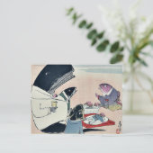 小林ロシアの清親の船乗り夕食 ポストカード (スタンド正面)