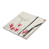 小林古径によるマグノリアの木、ヴィンテージ・ネイチャー タイル (側面)