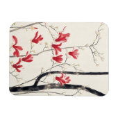 小林古稀の桜の木、ヴィンテージ・ネイチャー マグネット (横)