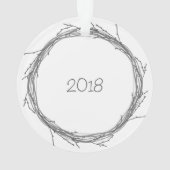 小枝とつる植物 オーナメント (裏面)