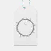 小枝とつる植物 ギフトタグ (正面)