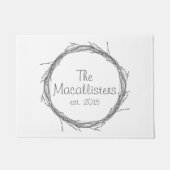 小枝とつる植物 ドアマット (正面)