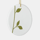 小枝と葉 セラミックオーナメント (右)