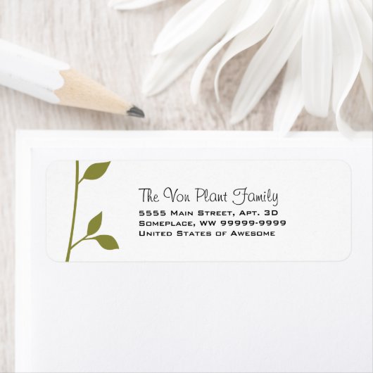 小枝と葉 ラベル (インサイチュ)