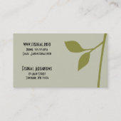 小枝と葉 名刺 (裏面)