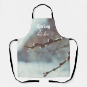 小枝に小枝を付けたヤナギ エプロン (正面)