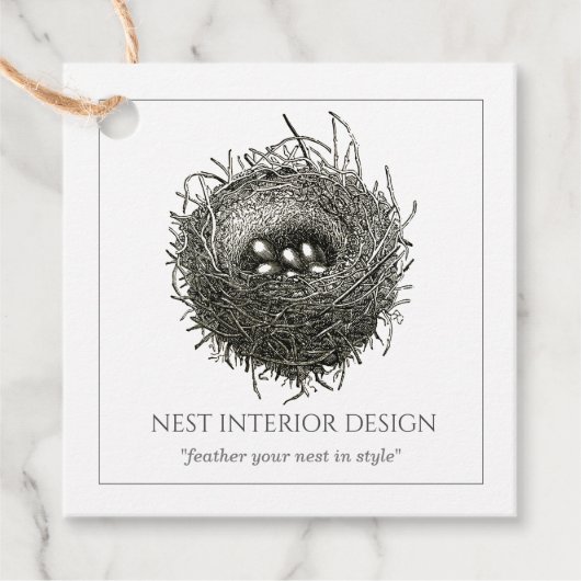 小枝の入れ子のインテリアデザインつるラベル フェイバータグ (正面)