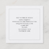 小枝の巣のインテリアデザイン スクエア名刺 (裏面)