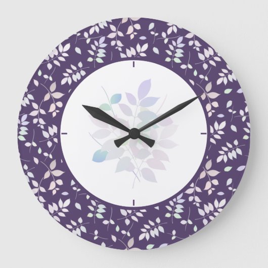 小枝カラフル ラージ壁時計 (正面)