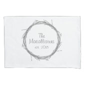 小枝及びつる植物 枕カバー (正面)