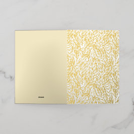 小枝離れ。 箔グリーティングカード