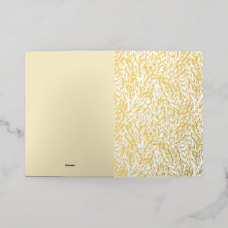 小枝離れ。 箔グリーティングカード